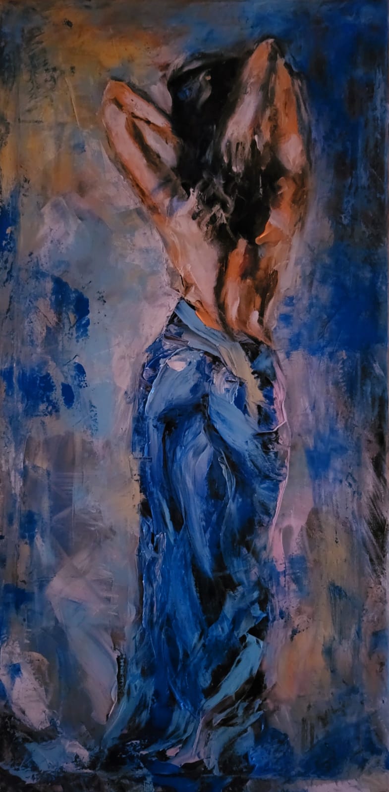 ArteDiAlina.com painting: Blue Shadows / Nel blu